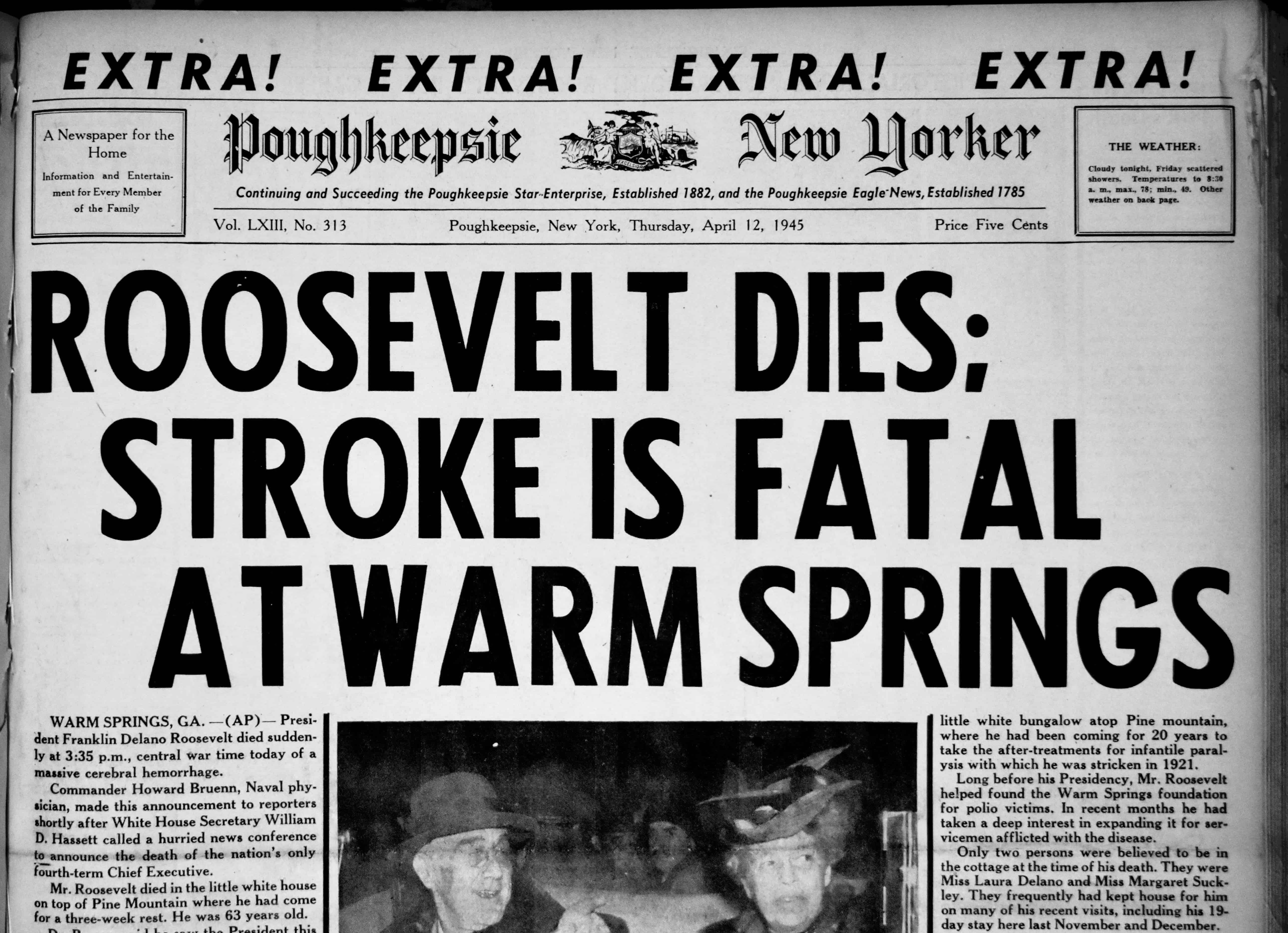 FDR Dies Poughkeepsie New Yorker