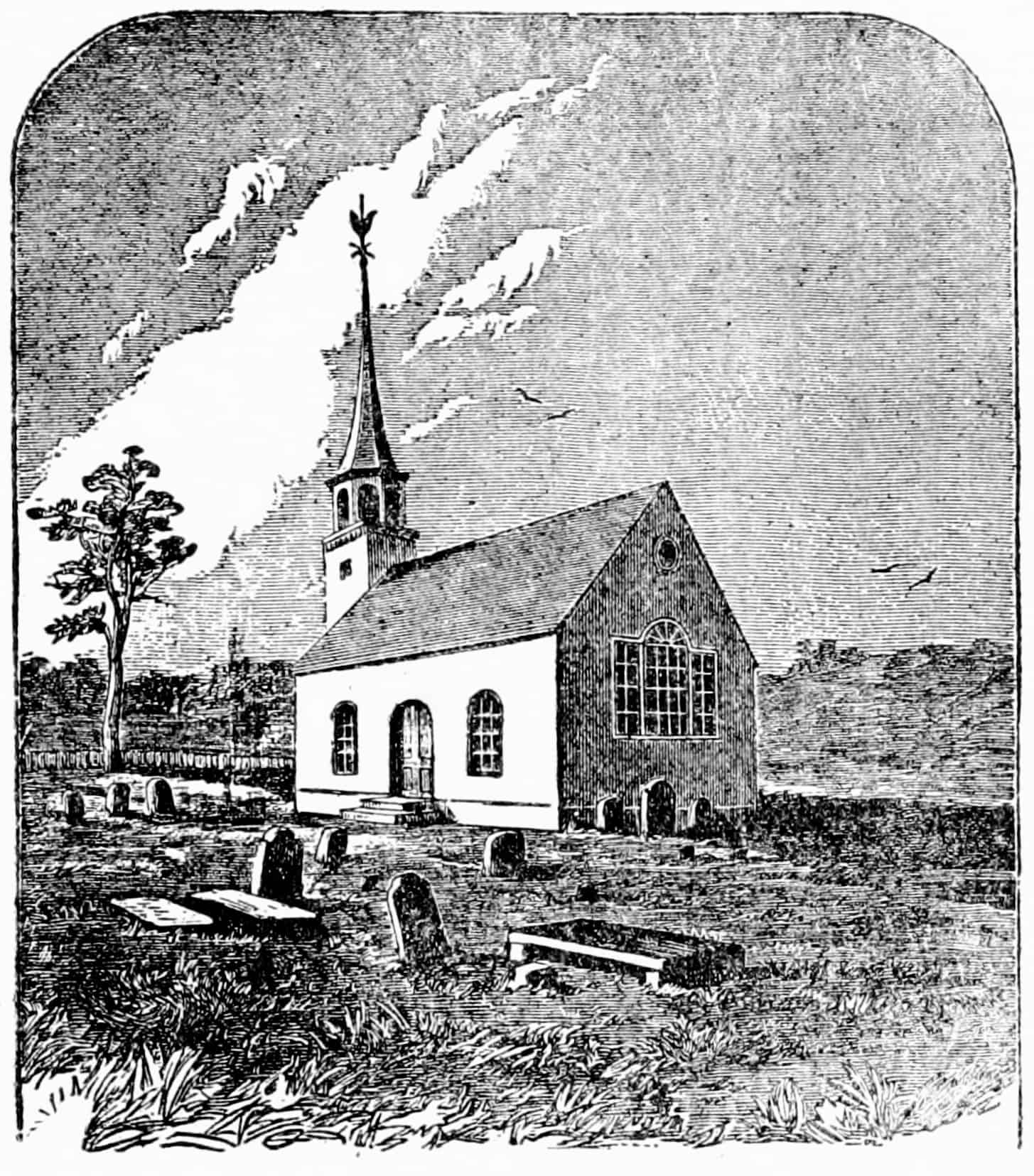 The original church building of St. George's Episcopal Church, Hempstead.