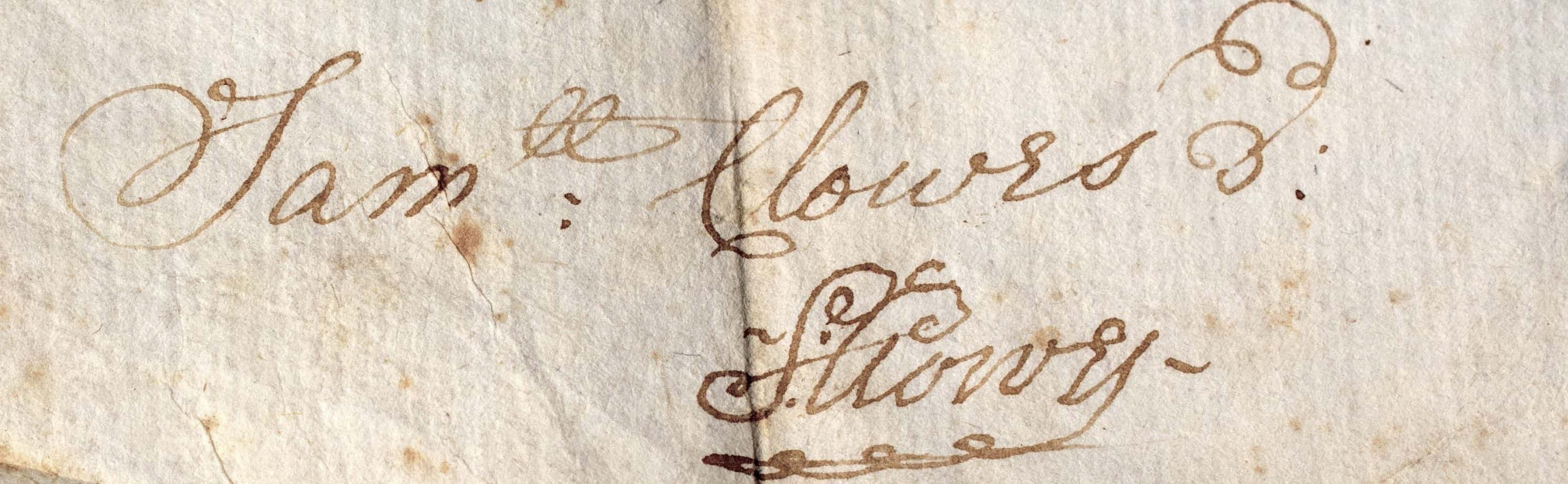Samuel Clowes Signature 1747cu